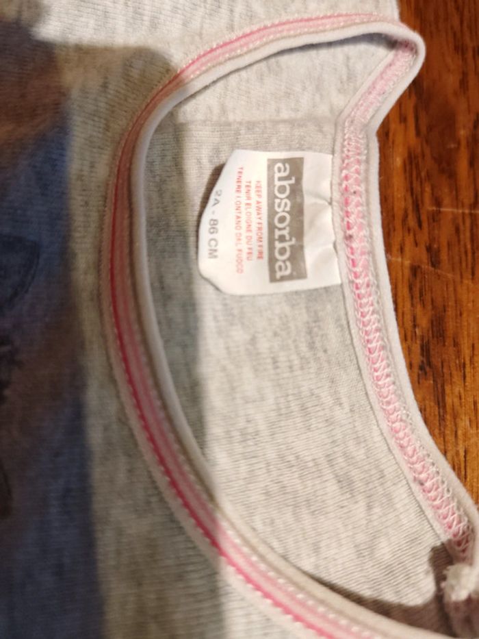 T shirt gris zèbre fille - taille 2 ans Absorba - photo numéro 2