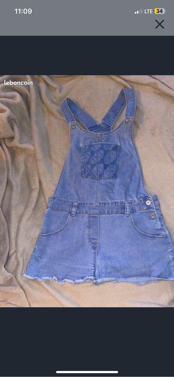 Salopette short fille