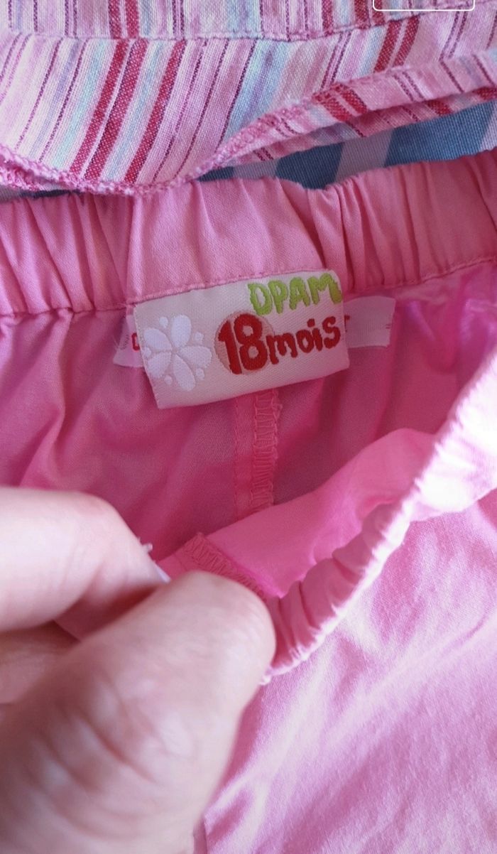 Ensemble short débardeur dpam 18mois - photo numéro 5
