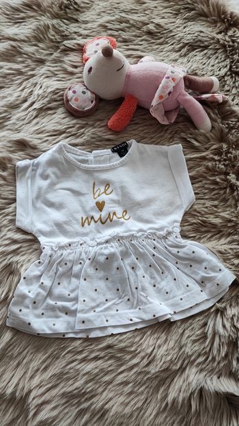 Tunique blanche Kiabi 1 mois