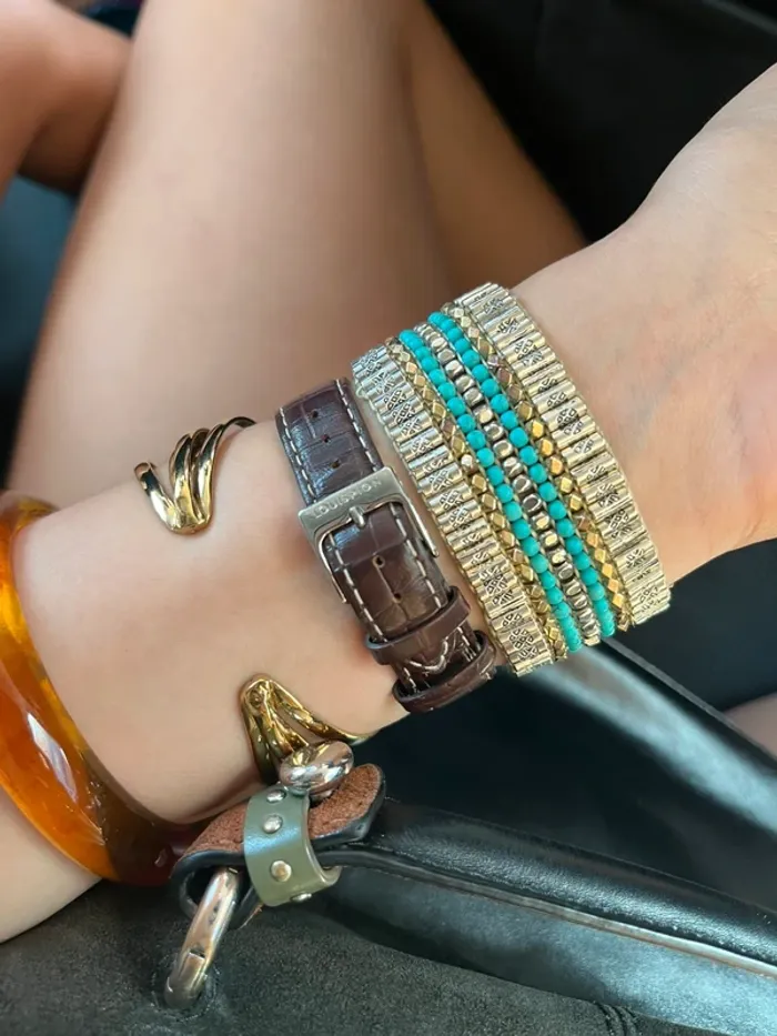 Montre Louis Pion « Victoire » vintage cuir marron - photo numéro 3