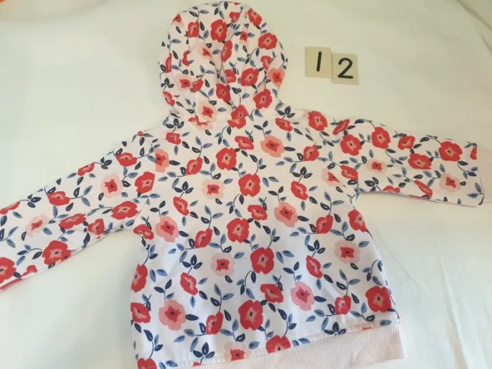 Sweat capuche fleurs 12 mois - photo numéro 5