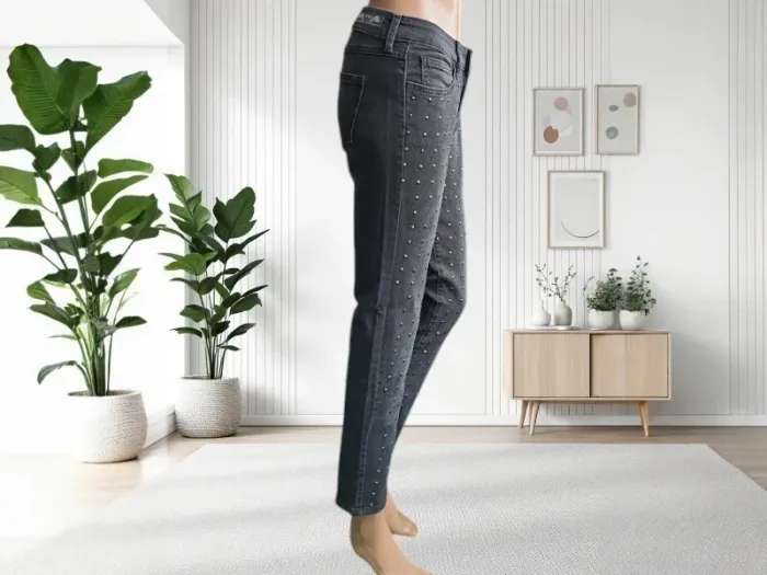 Jean Mango collection coupe slim ,taille mi-haute ,texture stretch - photo numéro 4
