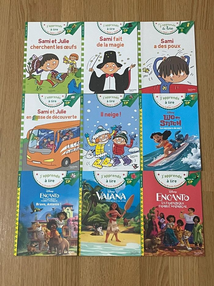 9 livres de Sami et Julie et Disney milieu CP