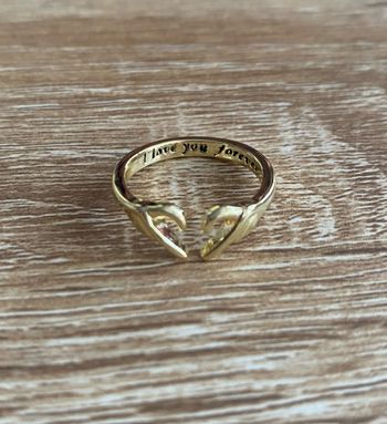 Bague coeur réglable