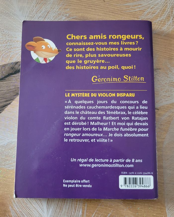 Mystere Du Violon Disparu Geronimo Stilton - photo numéro 2