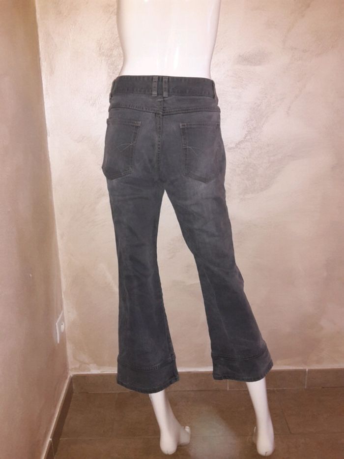 Pantacourt en jeans gris foncé T38 - photo numéro 2