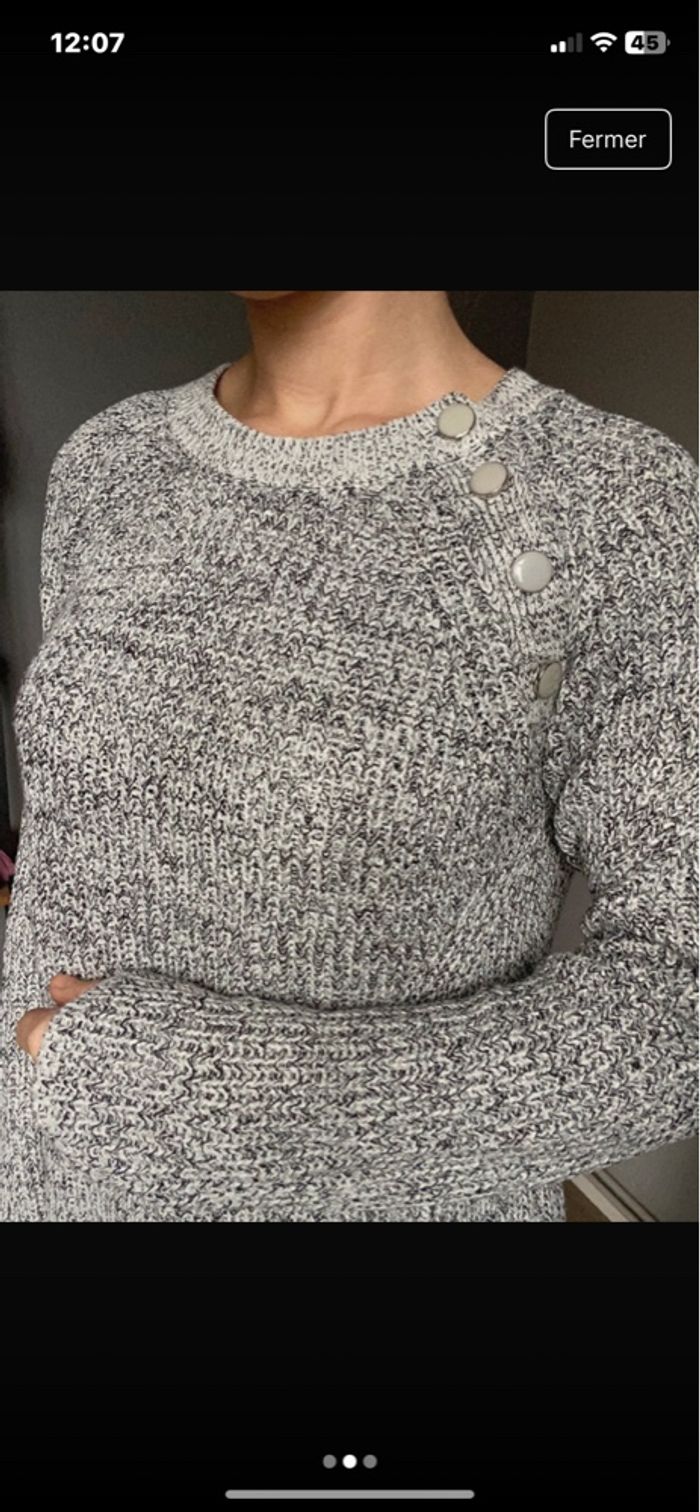 Pull gris de cache cache taille s