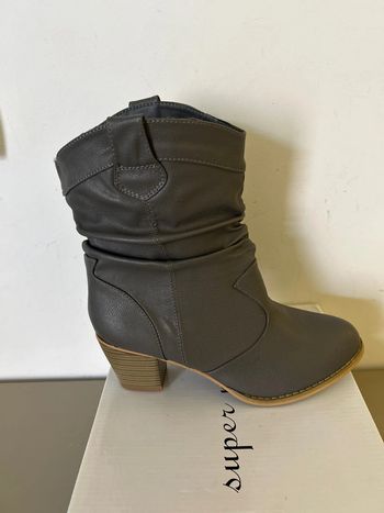 Bottines talons grises