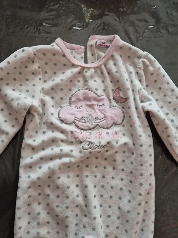 Pyjama grenouillère rose fille - photo numéro 2