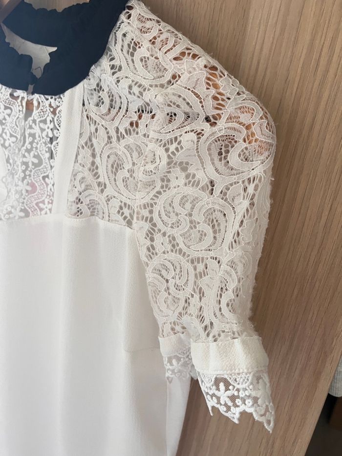 Chemisier blanc et noir Naf Naf taille S neuf - photo numéro 3