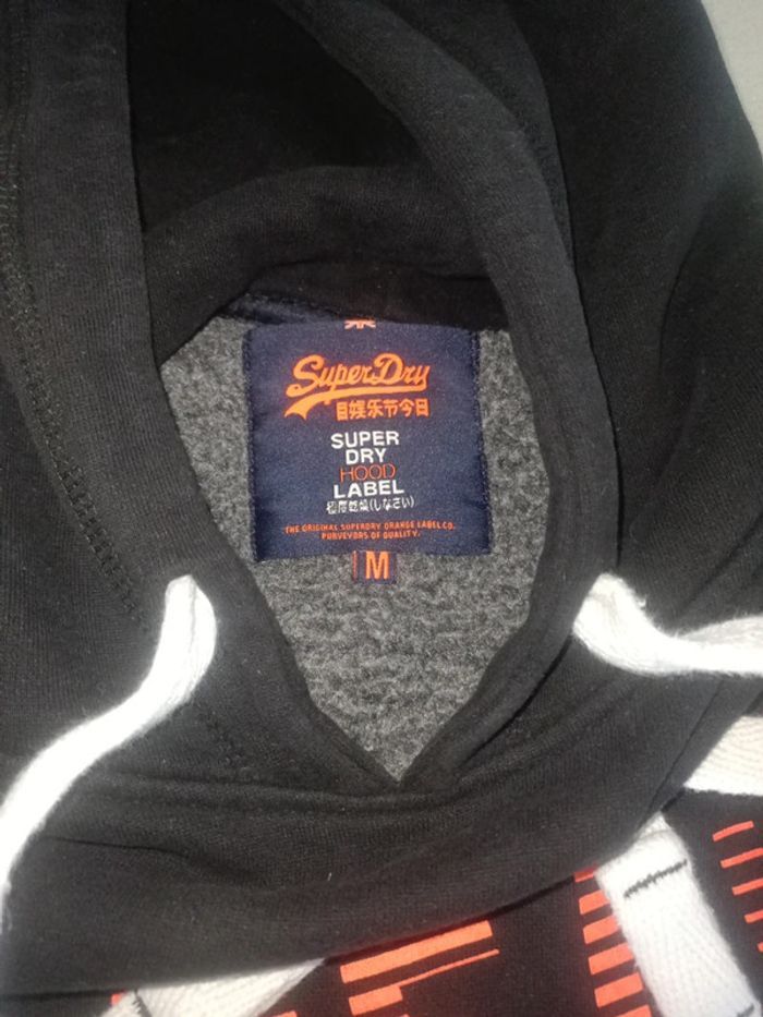 Sweat à capuche Superdry noir taille M - photo numéro 3