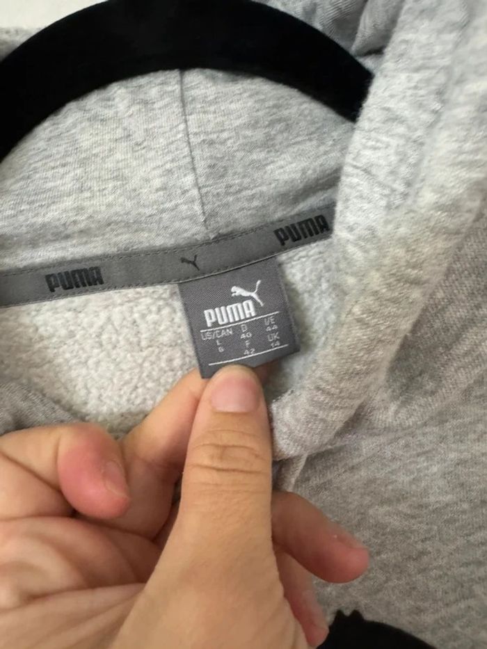 Sweat-shirt Puma gris avec logo noir – Taille L - photo numéro 2