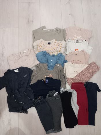 Lot 18 vêtements 3 mois fille mi saison printemps