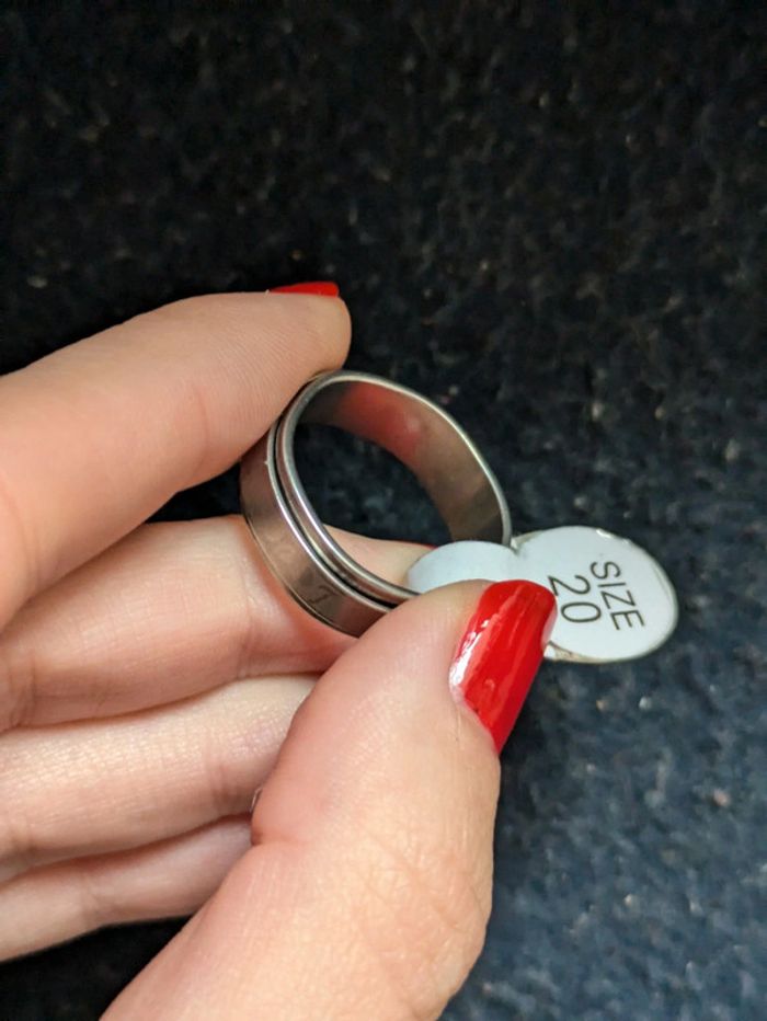 Bague en acier "love" - photo numéro 3