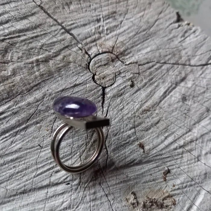 Bague vintage 16mm violine - photo numéro 2