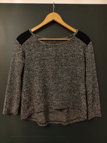 Pull maille gris