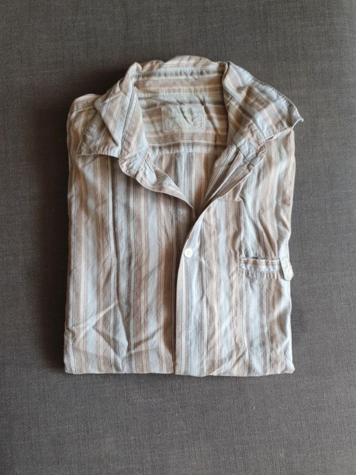 Chemisette Manche courte à rayure en coton