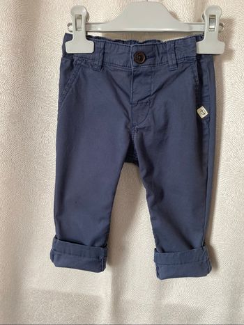 Pantalon d'été bleu marine ancre 9 mois H&M