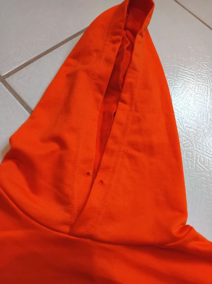 Sweat femme court orange fluo - photo numéro 12