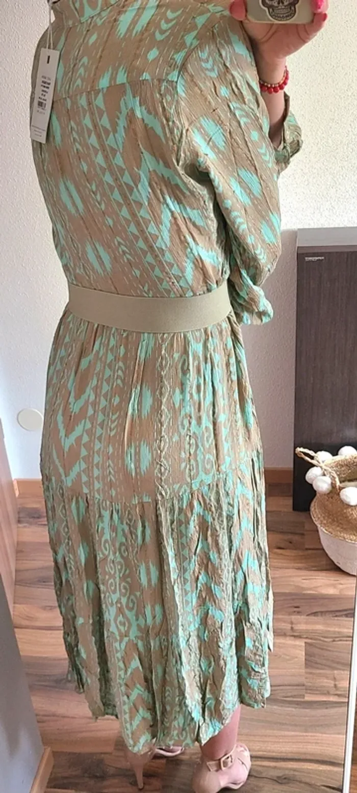 Robe longue ample - Vert d'eau - Neuve avec étiquette - Plusieurs tailles disponibles - photo numéro 6