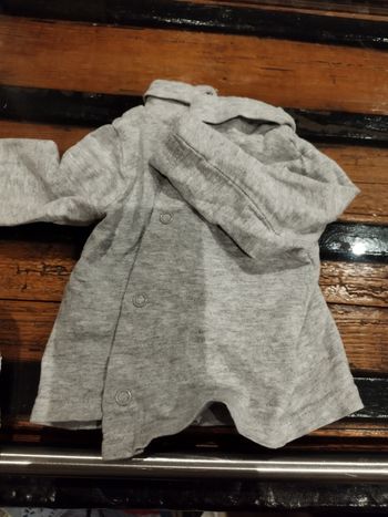 Sous pull à pressions gris uni