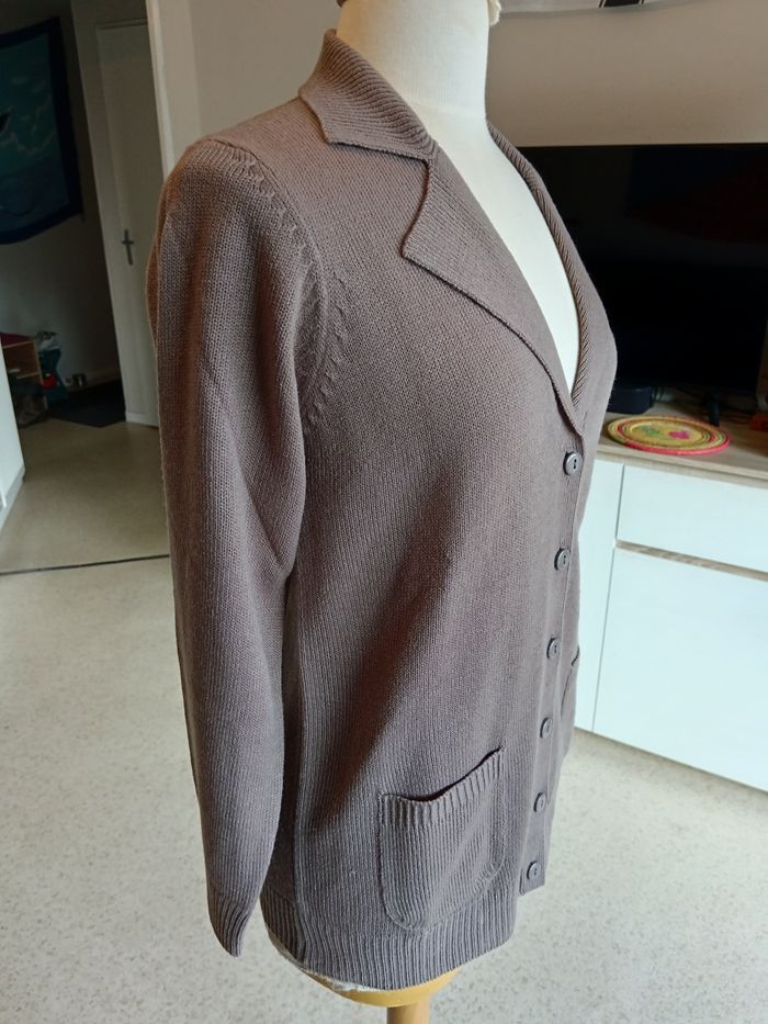 Gilet beige marron clair 38/40 - photo numéro 4