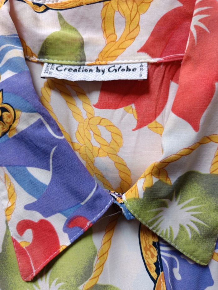 Chemise vintage t.44/46 100% viscose - photo numéro 5