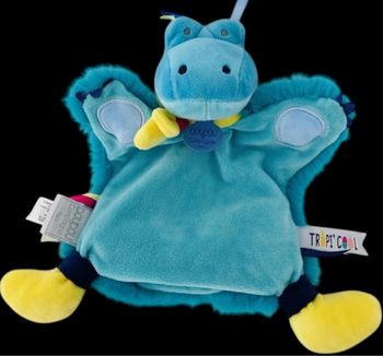 ❤️ B5270 DOUDOU ET COMPAGNIE Marionnette Croco Vert Bleu Tropi'cool Crocodile