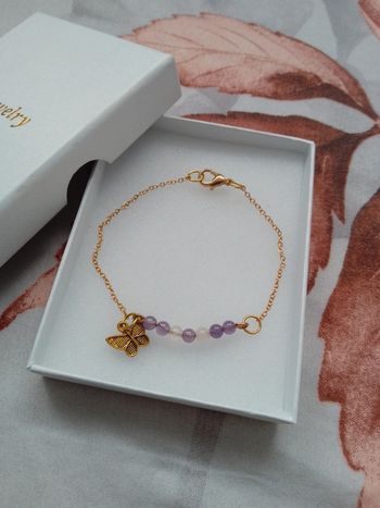 Bracelet papillon pierres naturelles