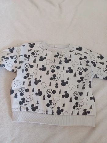 Sweat blanc Mickey 18 mois Disney