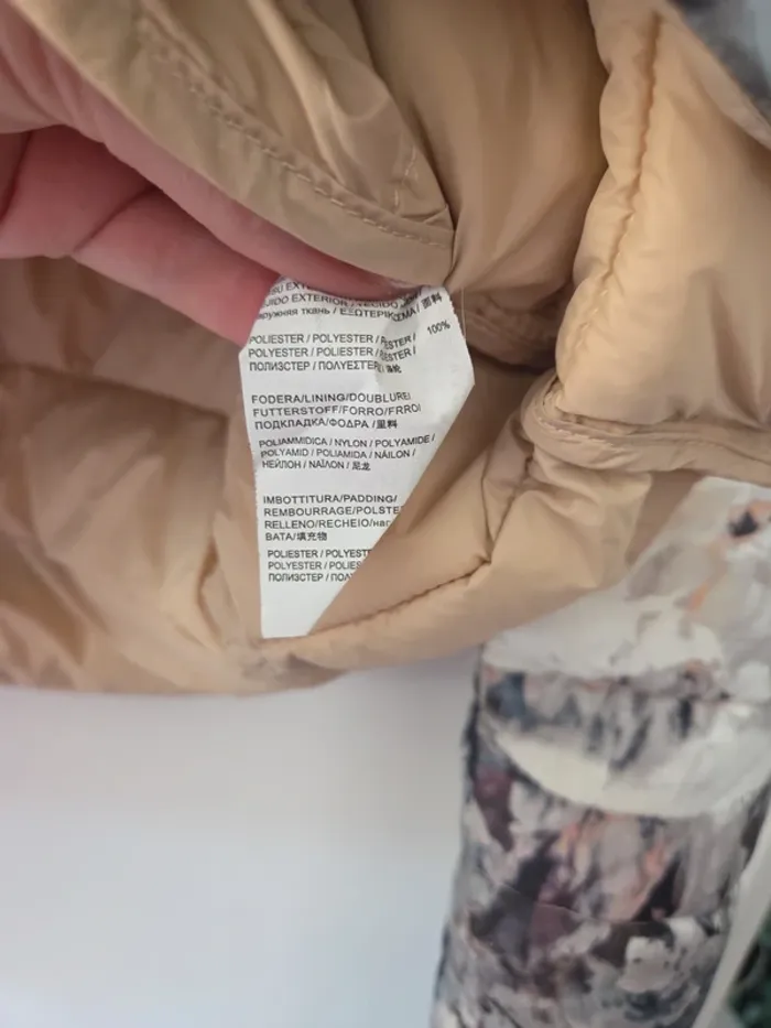 Veste doudoune effet matelassée femme fleuris TBE taille L kocca - photo numéro 5