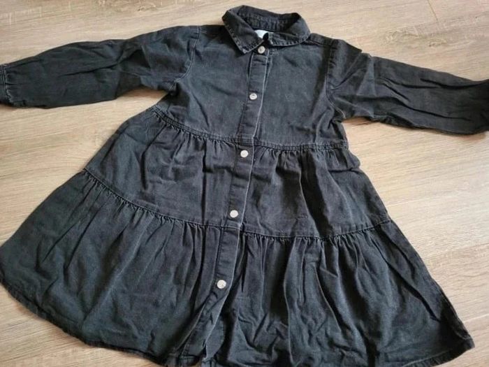 Robe chemise jean noire
