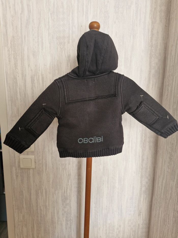 Manteau zippé capuche bébé 12 mois Obaïbi Coton Polyester - photo numéro 9