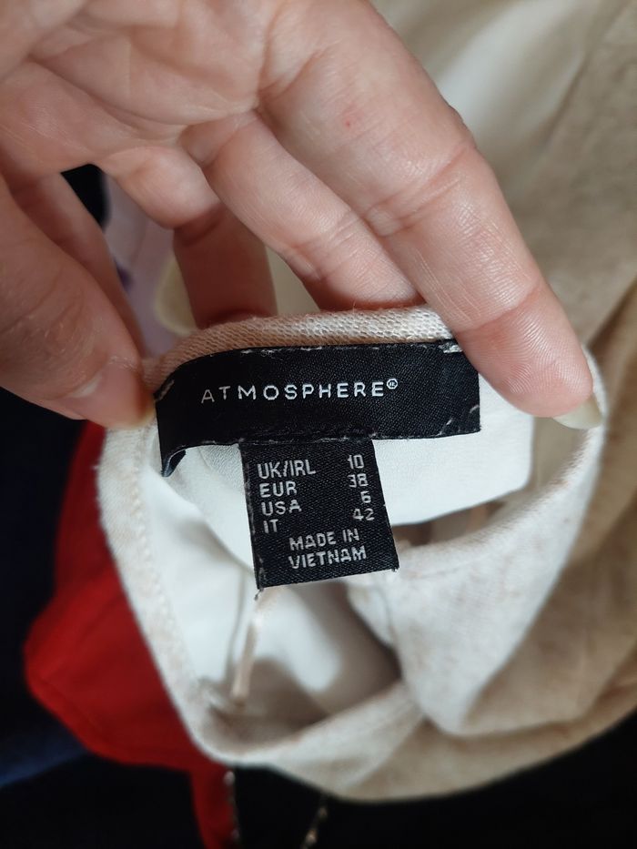 Pull fin beige Atmosphère T38 TBE 🌸 - photo numéro 3