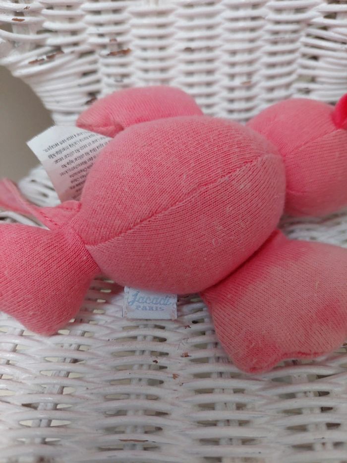 Jacadi - petite peluche doudou oiseau attache tetine - photo numéro 4