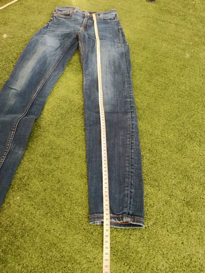 Jean skinny taille haute Monki Oki bleu taille 34 - photo numéro 7