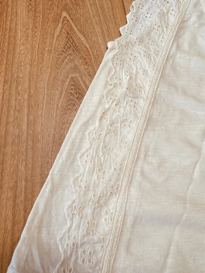 Taille 8 ans tenue 2 pièces été fille TAO écru noir Neuf * broderie * 🌺 - photo numéro 3