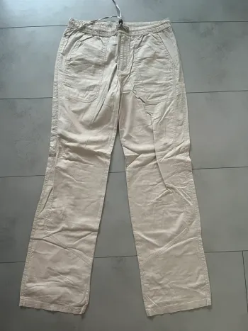 Pantalon léger couleur crème