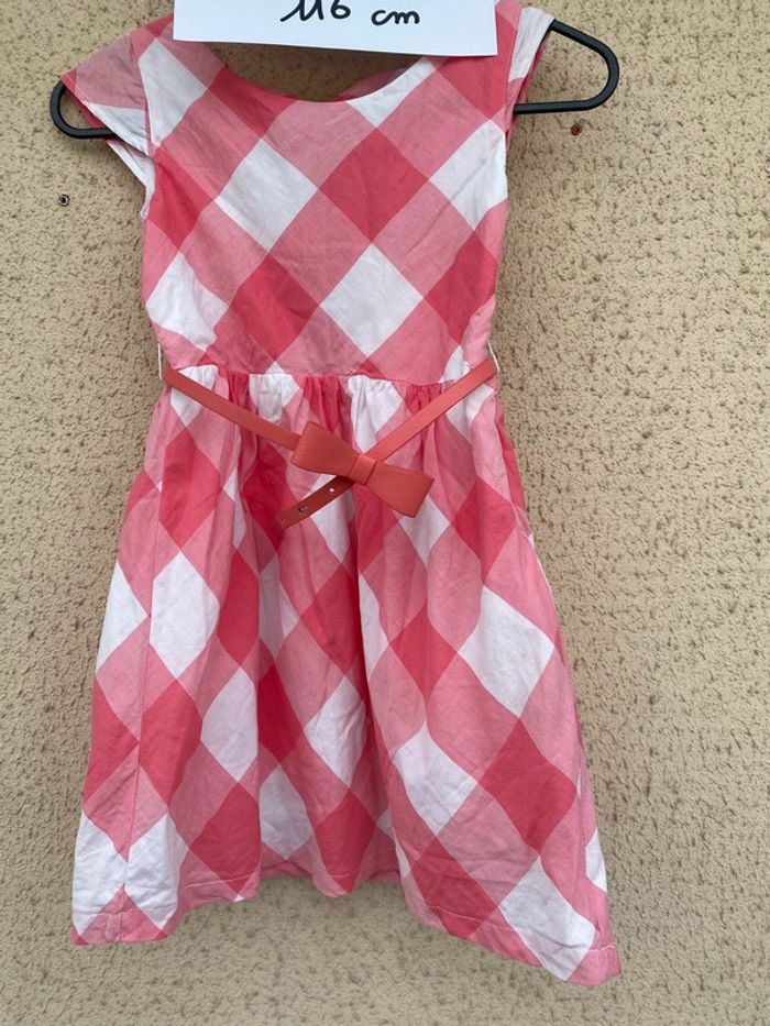 Très belle robe vichy doublé 6 ans - photo numéro 2
