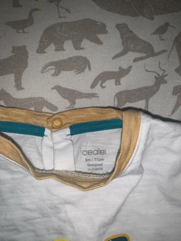 T-shirt boutons derrières 9 mois obaibi - photo numéro 2