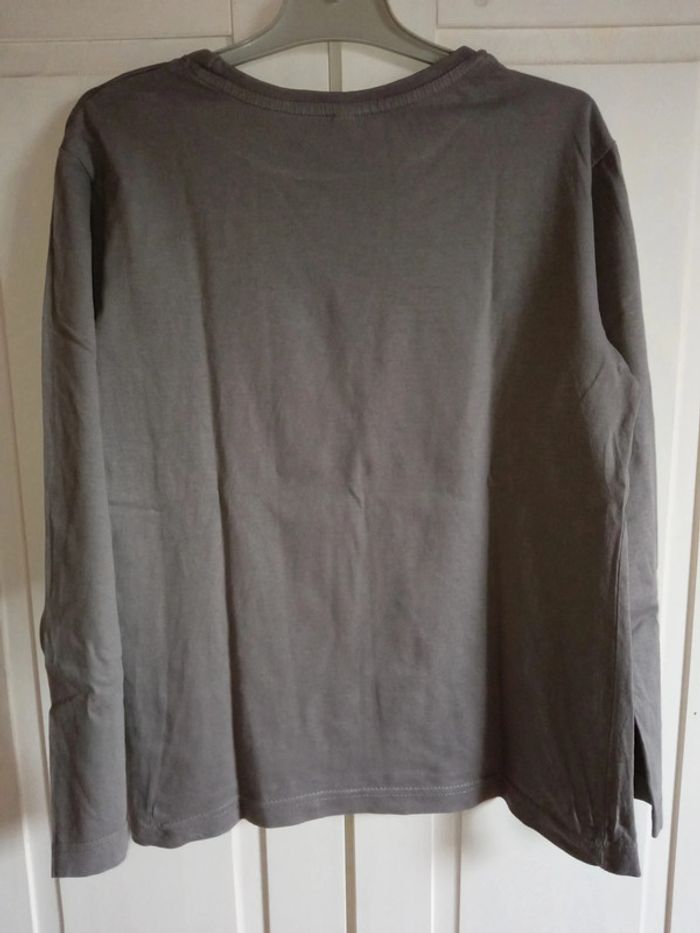Tee shirt manches longues gris - photo numéro 2