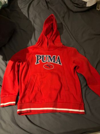 Sweat à capuche puma rouge 9-10 140cm
