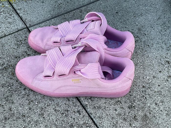 Basket rose, puma avec gros lacets - photo numéro 3