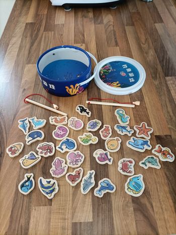 Pêche à la ligne bois aimentée