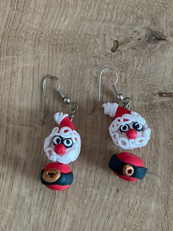 Boucles d’oreilles Père Noël