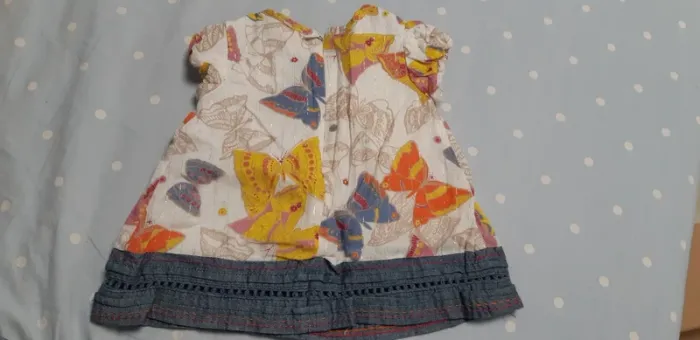 Robe fille 1 mois Chicco motifs papillons multicolores - photo numéro 3