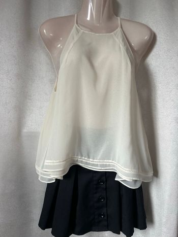 Très chic Tunique voile crème M Zara basic 