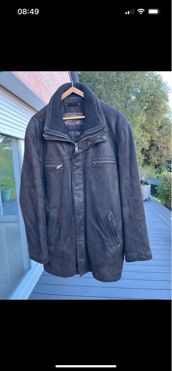 Veste cuir homme