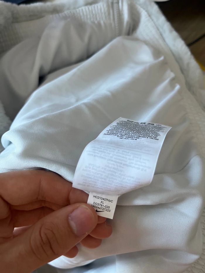 Manteau Nike Fausse Fourrure Bleu Blanc XL W - photo numéro 6